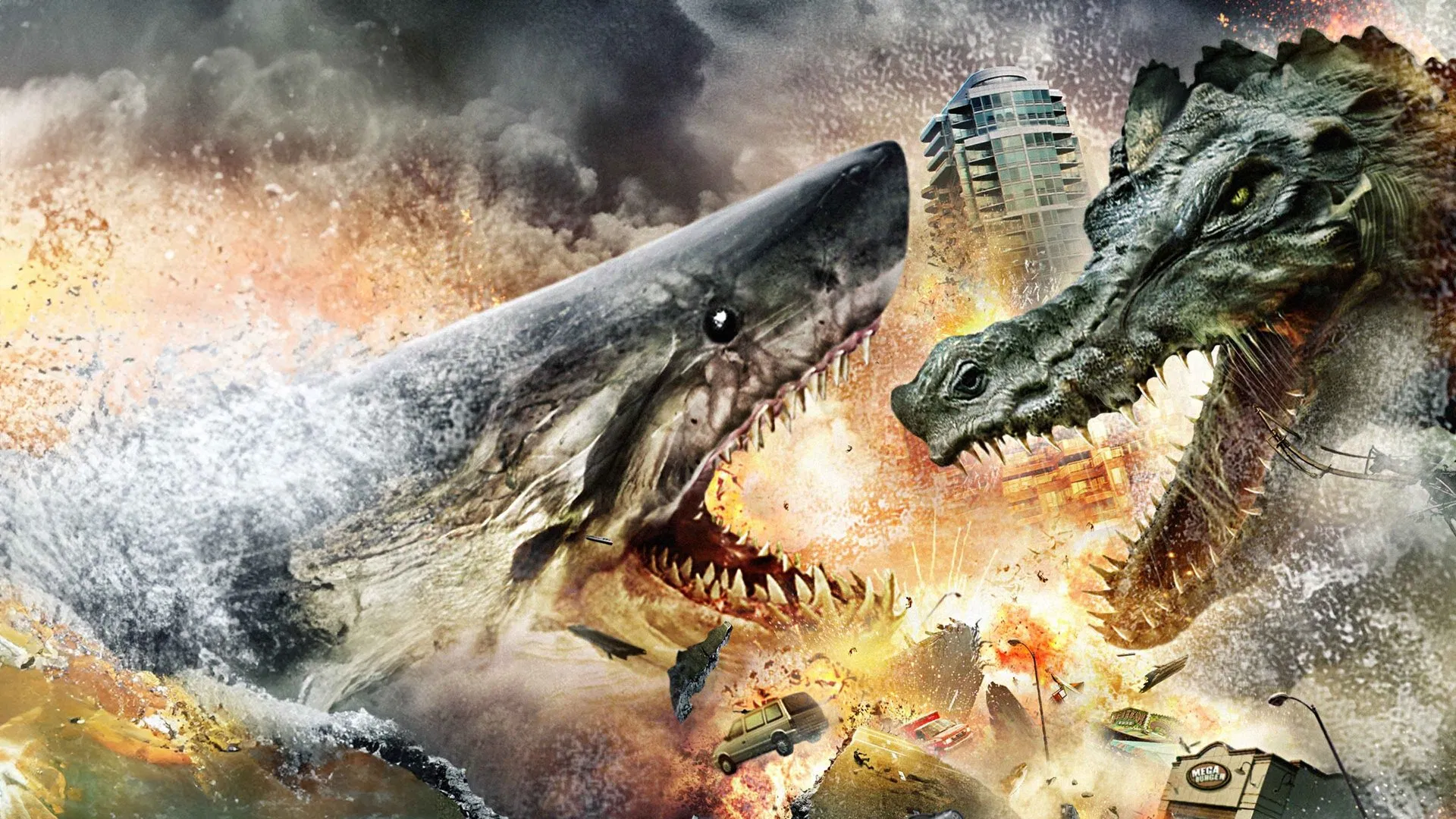 El mega tiburón contra Crocosaurus
