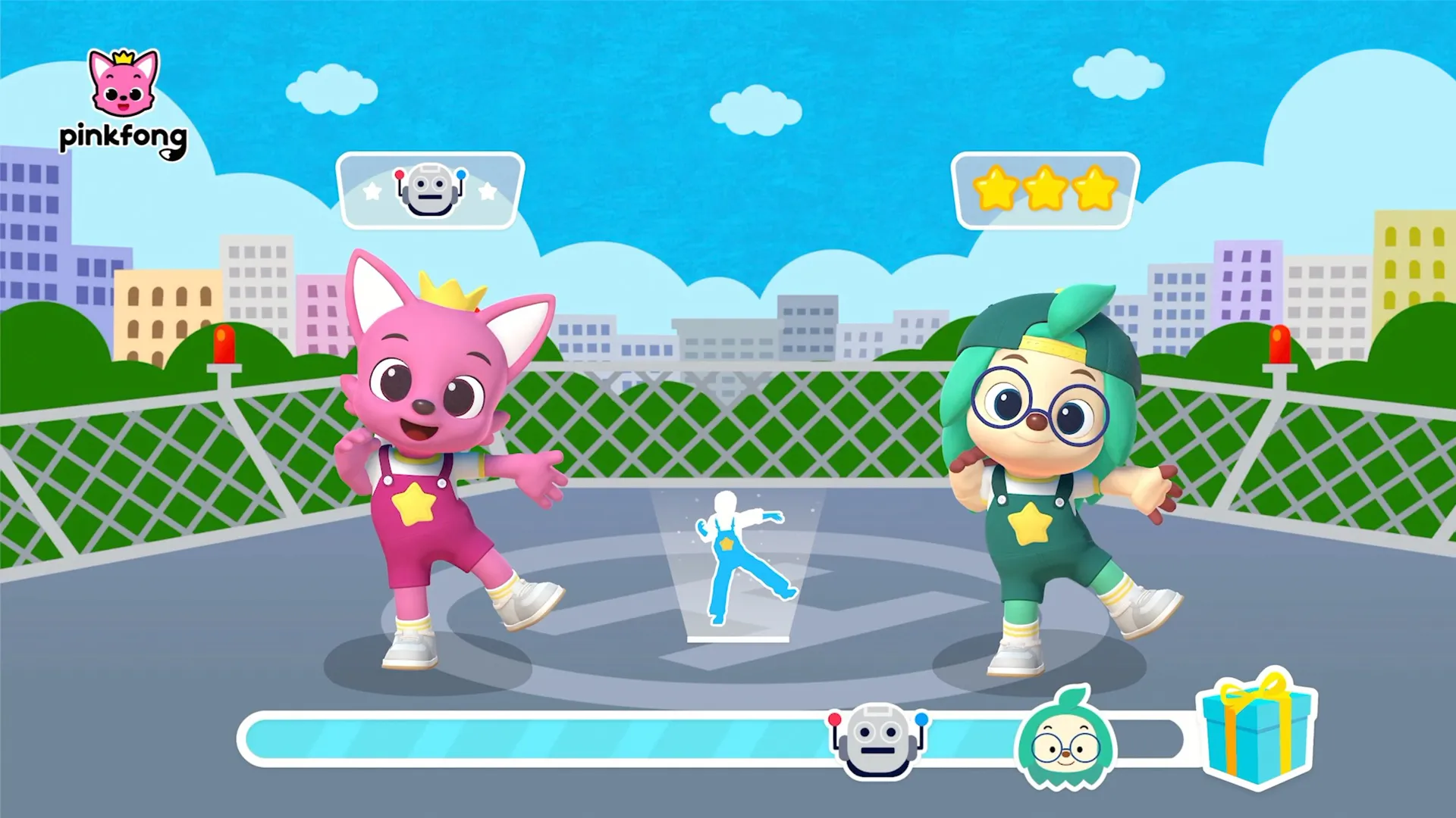 Juego de bailes con Pinkfong y Hogi