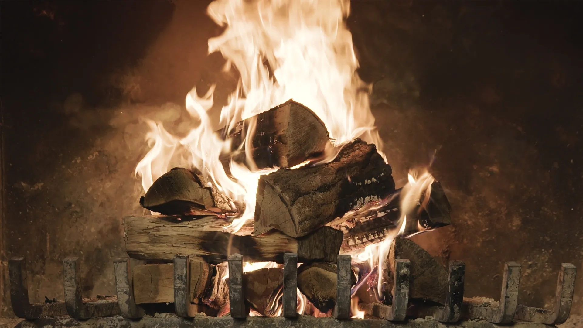 Fireplace with Christmas music