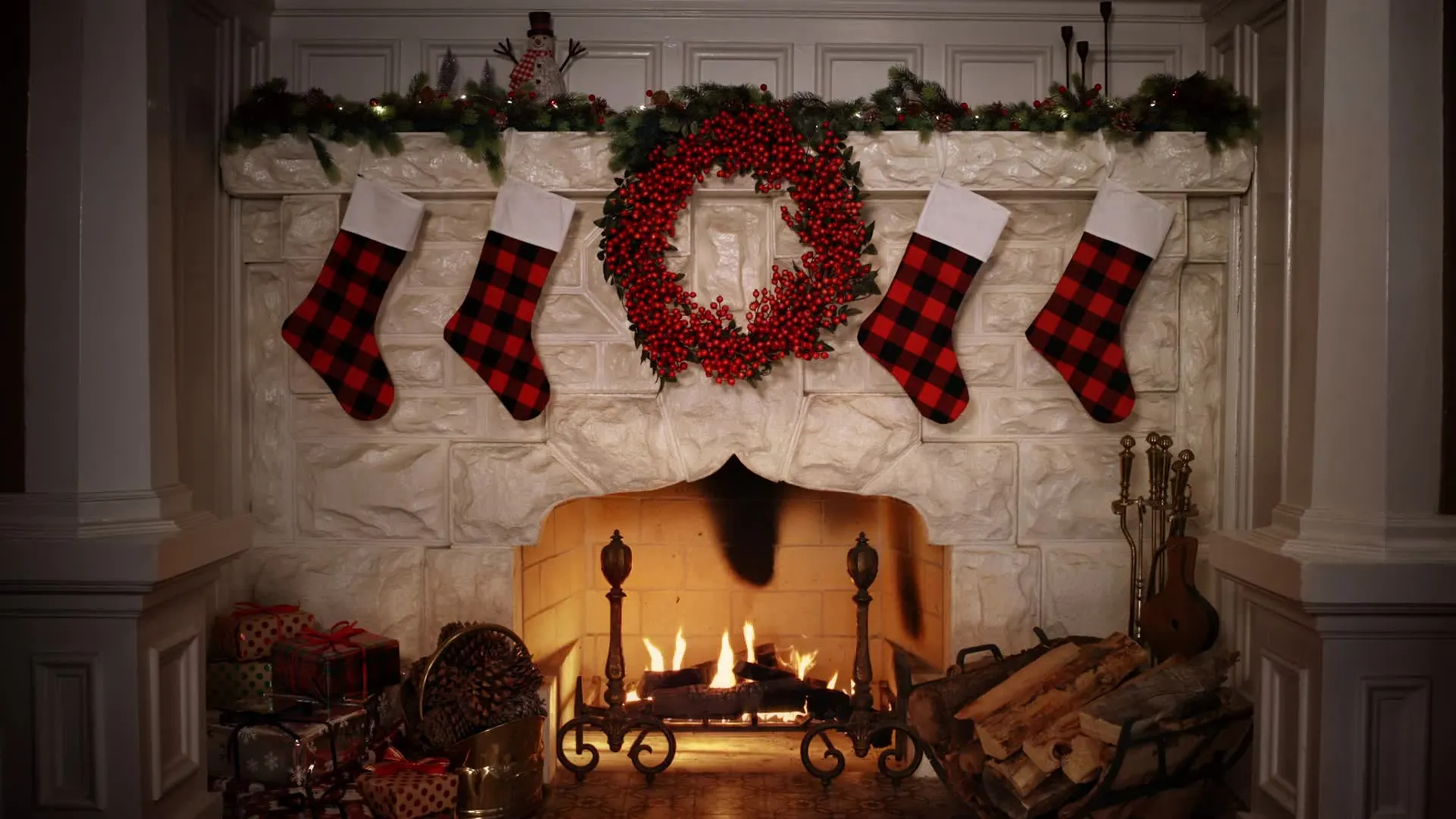 Festive Fireplace in July