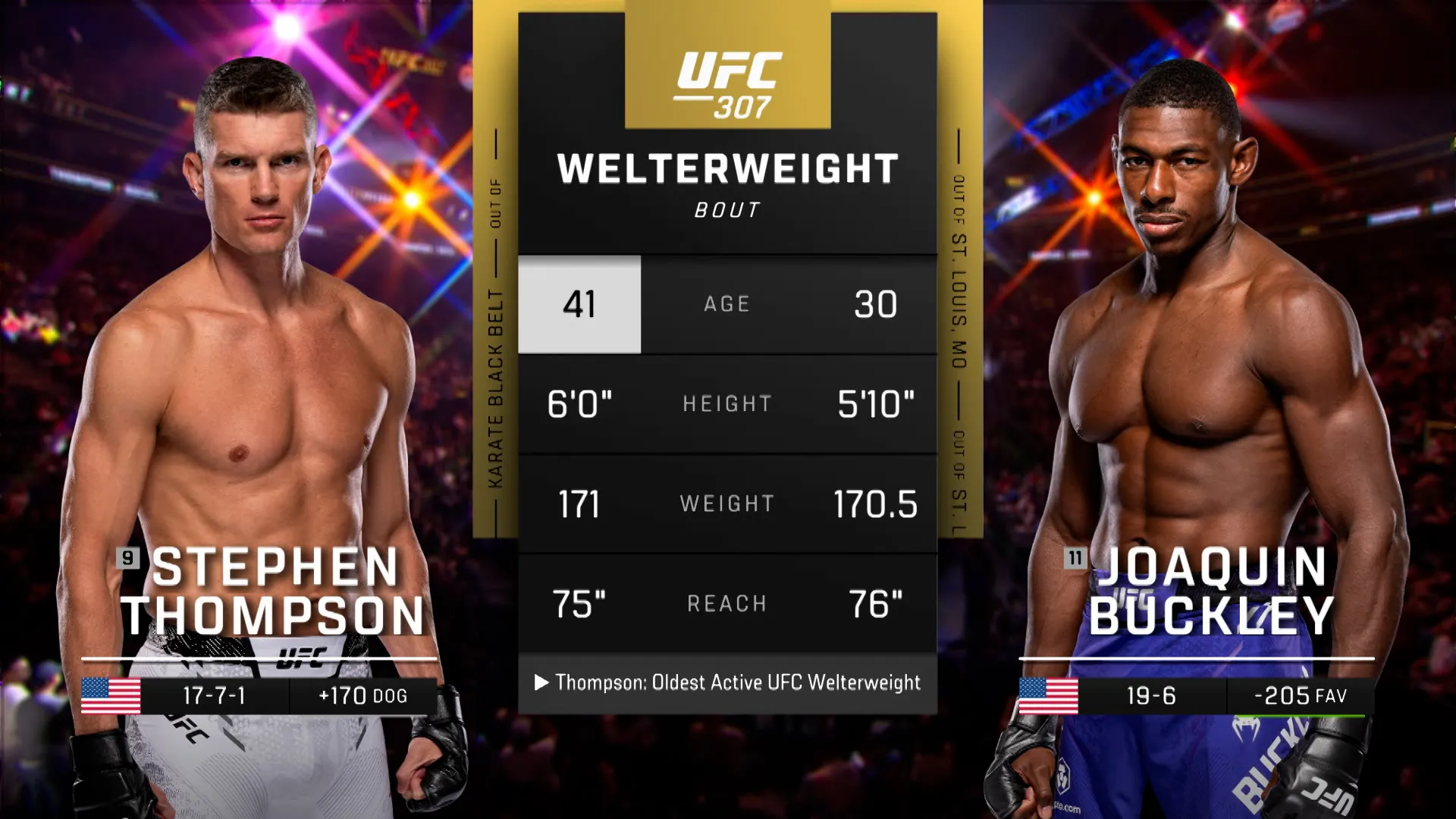 307: Stephen Thompson vs. Joaquin Buckley Prelims